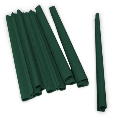 Produktbild von Sichtschutzstreifen zaun|zu Klemmschiene OMEGA-Clip Zaunblende Doppelstabzaun Grün 1er Pack