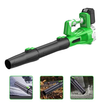 Produktbild von Akku Laubbläser – Bürstenloser Motor 6 einstellbare Geschwindigkeiten mit 2x 2,0Ah Akku und Ladegerät, für Haus, Garten, Gewerbe –Ein Geschenk für all