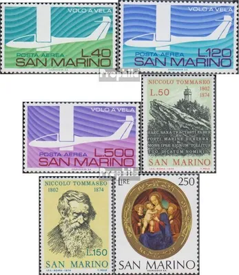 Produktbild von Briefmarken San Marino 1974 Mi 1077-1079,1080-1081,1082 (kompl.Ausg.) postfrisch Segelflugsport