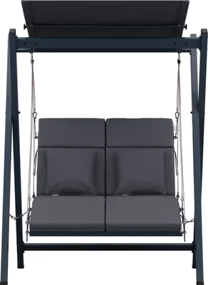 Produktbild von Blumfeldt Outdoor-Hollywoodschaukel Für 2 Personen, 160 kg Belastbar - Gartenmöbel Mit Verstellbarem Sonnendach, Sitzpositionen & Dickem Polster, Stabilem Rahmen Aus Langlebigen Materialien