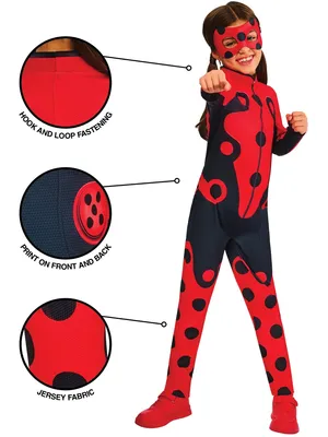 Produktbild von Rubies 1002269 - Miraculous Ladybug Kinder Kostüm, Größe 3 - 4 Jahre - ca. 98/110