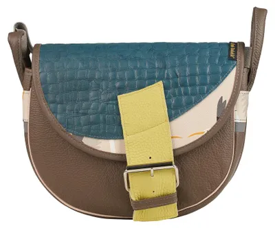 Immagine prodotto di Borsa a tracolla in pelle marrone per donna, modello Freshman Mini