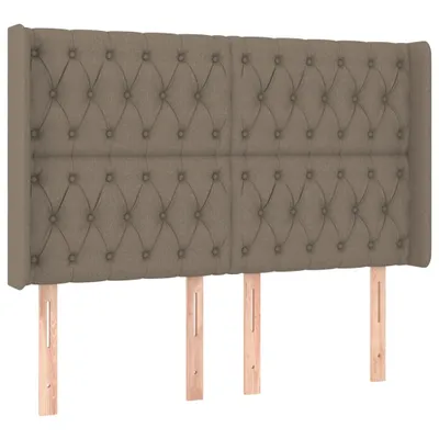 Produktbild von vidaXL Kopfteil mit Ohren Taupe 147x16x118/128 cm Stoff