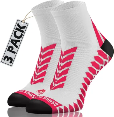 Produktbild von Sesto Senso Sportsocken – Bequeme, atmungsaktive Socken – Unisex für Damen und Herren, Größe 35-38, Weiß - 3er-Pack