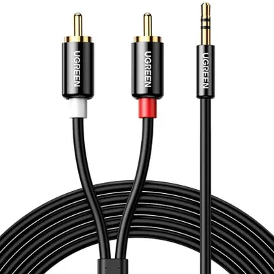 Produktbild von Ugreen Audio Kabel 3.5mm zu 2RCA 1.5m Schwarz