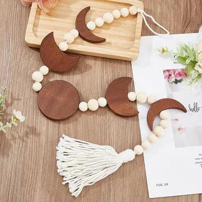 Produktbild von Boho Holzwanddekoration für Schlafzimmer Wohnung