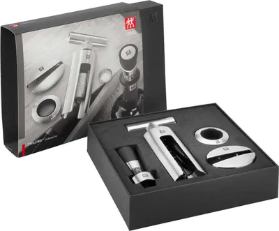 Produktbild von ZWILLING Sommelier Set, Korkenzieher, Tropfring, Folienschneider, Pourer, 190 mm, 210 mm, 50 mm