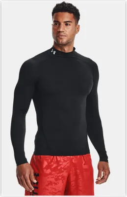 Produktbild von Under Armour HeatGear® Mock Long Sleeve 1369606, Größe:M, Farbe:Black (005)