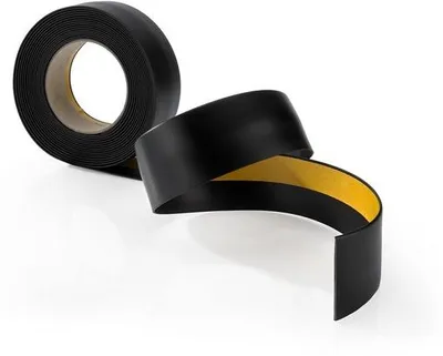 Produktbild von Abdeckleiste selbstklebend Flexibel PVC 50 mm x 5 m Schwarz