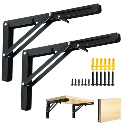 Productafbeelding van Solidchoice - 2 Stuks Metalen Hoekplankdragers voor Wandmontage