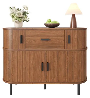 Produktbild von Sideboard 2-stufig, Schiebetüren, mit Schublade, als Aufbewahrungsschrank für Wohnzimmer
