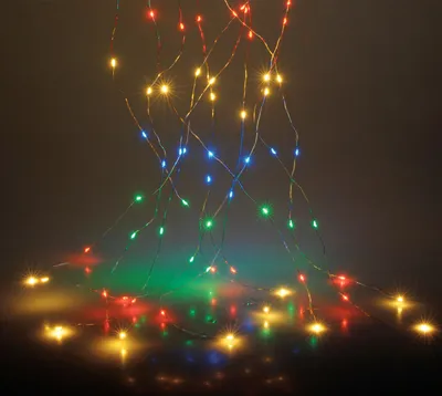 Produktbild von Draht Lichterkette multicolor - bunt / 160 LED - Deko Weihnachts Leuchtdraht mehrfarbig Batterie betrieben