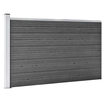 Produktbild von Metallzäune - HOMMIE, Zaunelement WPC 175x105 cm Schwarz 2023