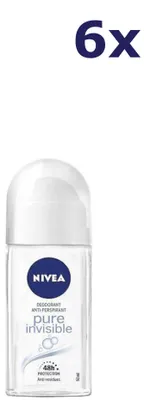Produktbild von 6x Nivea deo roller pure invisible 50ml
