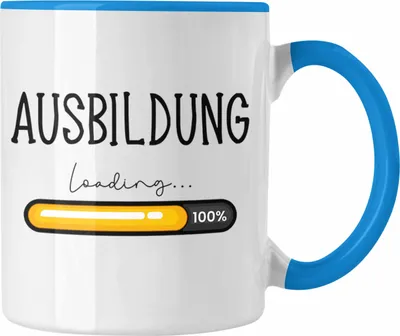Produktbild von Trendation - Ausbildung Loading Bestanden Geschenk Tasse Geschenkidee Bestandene Prüfung Abschluss 2023 Lustiger Spruch (Blau)