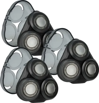 Produktbild von vhbw 3x Ersatz-Scherköpfe kompatibel mit Philips S5510, S5560, S5570, S5571, S5533, S5390, S5400, S5420, S5520, S5620 Elektrorasierer, Schwarz