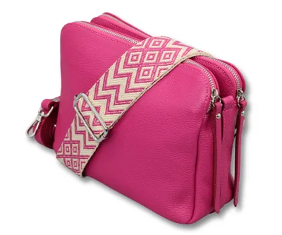 Produktbild von Adel Bags Schultertasche Leder, Umhängetasche für Damen, Pink