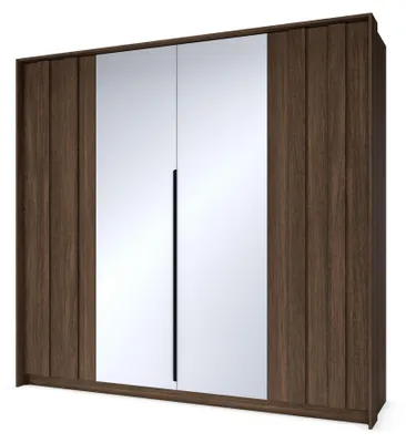 Produktbild von Masseno Drehtürenschrank DAVANTI 223,2/210/59,6 cm 4-türig mit Spiegel Eichefarben