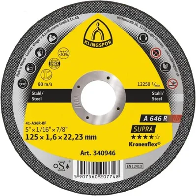 Immagine prodotto di Disco da taglio A 646 R 125x1,6 mm gera. Klingspor