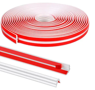 Imagen del producto de Tiras decorativas autoadhesivas flexibles, 10 metros x 20 mm, color blanco