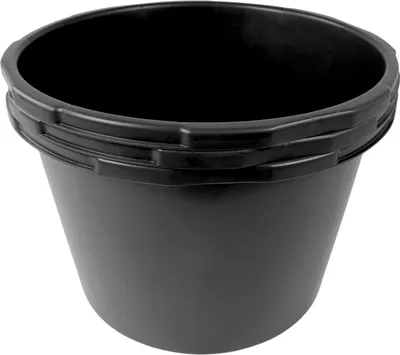 Image de Benne de chantier 90L 3 pièces avec échelle intérieure noire Benne à mortier Bac à ciment Tampons de maçon