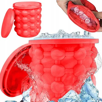 Produktbild von Verk 07217 Silikon Eisform Eimer Eiswürfelbecher Eiswürfelbereiter Eisform AKTION