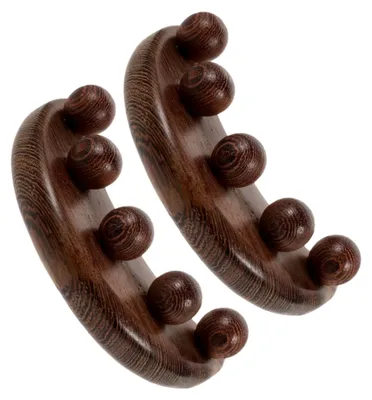 Produktbild von 2stücke Holz Gua-sha Massagebrett für Gesicht und Nacken Nasenschaber und Akupunkturwerkzeug für Gesichtsmassage und Entspannung