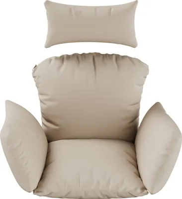 Produktbild von HOMELUX Hängesessel Kissen, Polster, Swing Chair Kissen, Ersatzkissen, Auflage für Polyrattan/Rattan Hängeschaukel, Hängekorb, Schaukel Korb, Beige