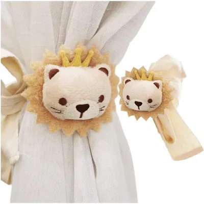 Produktbild von bestickte Krawatten mit Cartoon-Löwenmotiven, dekorative Kordeln für Babyzimmer/Wohnzimmer