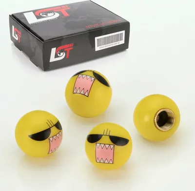 Produktbild von 4x Reifen Ventilkappen Kappe Smiley Ärger Sonnenbrille für BMW MINI MODELLE