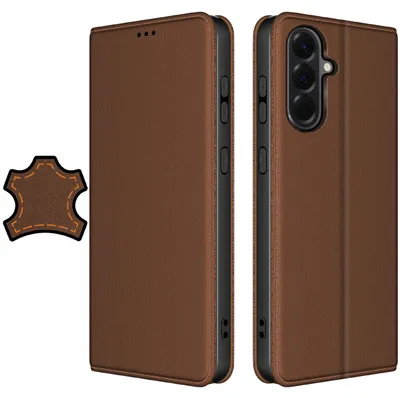 Zdjęcie produktu dla Etui Do Samsung A56 5G Skórzane Zamykane Magnetyczne + Szkło