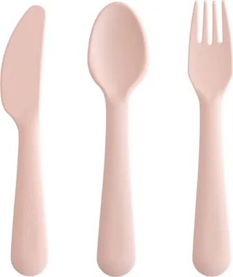 Produktbild von Mushie Besteckset - Blush | Besteck und Teller