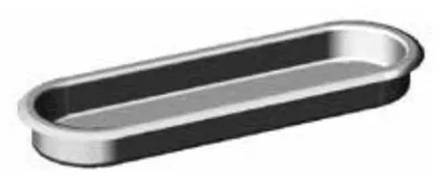 Image de Poignée cuvette à encastrer acier inoxydable 68x21x9mm - MONIN - 131810