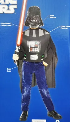 Produktbild von Rubies 3 17130 Kinder Kostüm Fasching Star Wars Darth Vader Maske + Lichtschwert