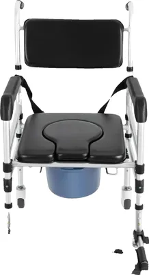 Immagine prodotto di Sedia da doccia, design portatile, regolabile in altezza, nera