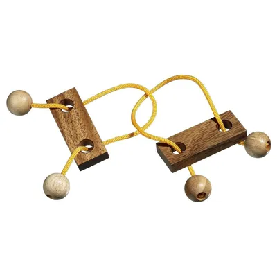 Produktbild von Doppelpuzzle, Seilpuzzle,Brettspiel aus Holz, 1-2 Spieler, ab 8 Jahre