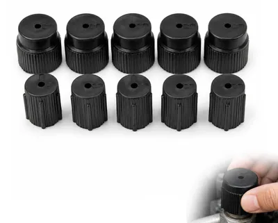 Servicekappen R134a 13 mm + 16 mm Schwarz, 10 Stück