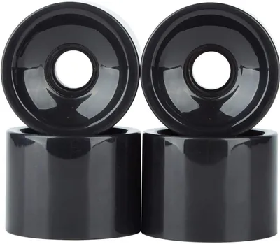 Produktbild von Longboard Skateboard Rollen 60x45mm, 78A, Set von 4, Schwarz, für Anfänger
