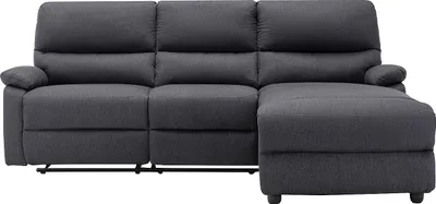 Produktbild von Ecksofa mit elektrischer Relaxfunktion in Stoff - Farbe anthrazit - rechts - LUNANO