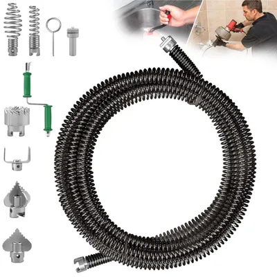 Produktbild von Abflussreiniger Spirale, Spirale Abfluss Rohrreinigung, Rohrreinigungsspirale, für Waschbecken, Bad, Küche