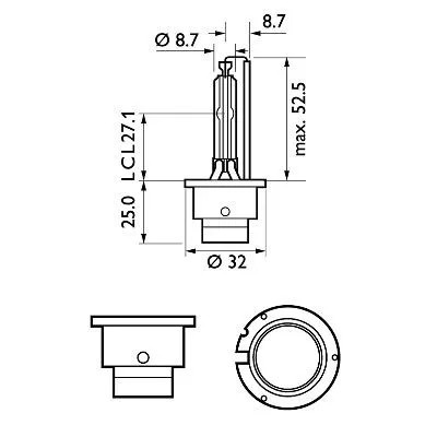 Produktbild von 1x D4S PHILIPS Xenon Vision Xenon Brenner 42V Scheinwerferlampe P32d-5 Birne