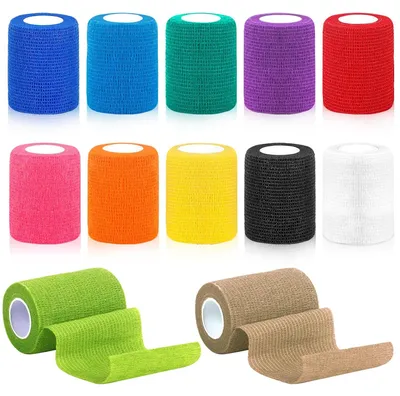 Imagen del producto de Vendaje elástico autoadhesivo, 7,5 cm x 4,5 m, 12 rollos, para deportes y lesiones