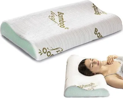Immagine prodotto di Cuscino ortopedico per il collo Unyqoos® (dispositivo medico di classe I) – realizzato in schiuma viscoelastica con aloe vera, rivestito in poliestere di bambù ipoallergenico e resistente agli acari