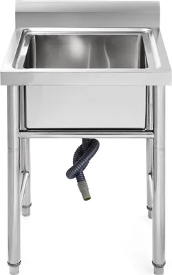 Produktbild von VEVOR Gastrospüle Edelstahlspüle 60X60cm Spülschrank Spülbecken Spültisch Waschbecken