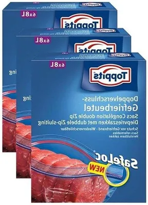 Produktbild von 6x8L Doppelschließbeutel Tiefkühltüten 3er Pack