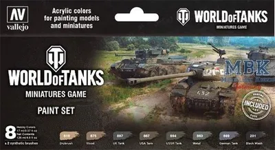 Produktbild von Vallejo VA70245 Model Color: World of Tanks Miniatures Paint Set