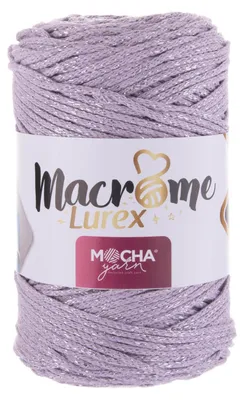 250g Strickgarn Macrome mit Glitzereffekt flieder