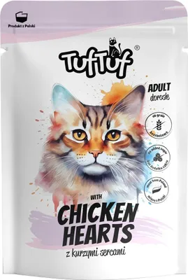 Produktbild von Hundefutter mit Hühnerherzen - Nassfutter für Katzen - Beutel Hühnerherzen - 300g hochwertige Katzennahrung