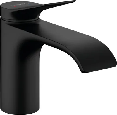 Zdjęcie produktu dla hansgrohe Einhandmischer Waschtisch Vivenis ComfortZone 80 mit Ablaufgarnitur mattschwarz