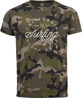 Produktbild von Herren Camo-Shirt California Surfing Ocean Drive Summer T-Shirt Camouflage Tarnmuster Neverless® camo XXL